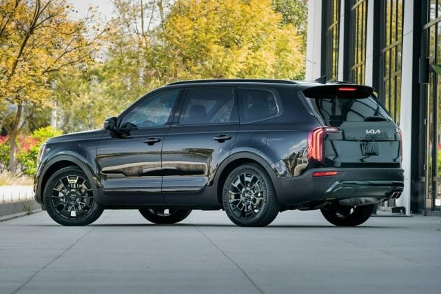 The Kia Telluride is our best midsize SUV for transporting dogs. 