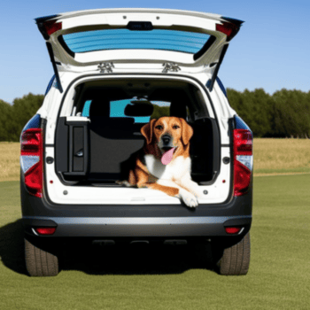 Large Dog in an SUV