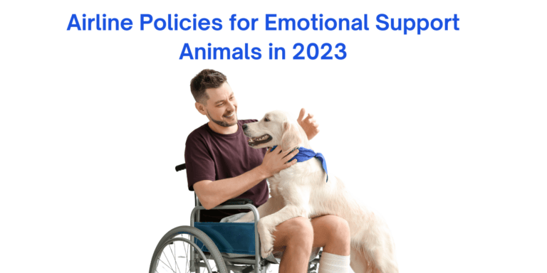 2023 Airline emotional support animal policies.