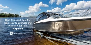 Find the lowest cost per mile for boat transport.