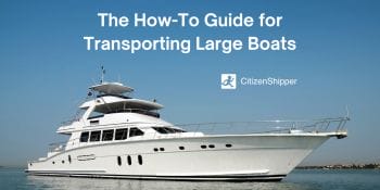 Guide for large boat transport.